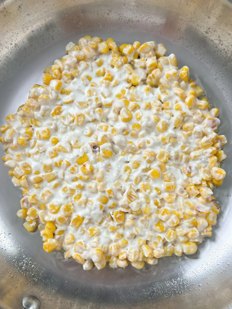 Corn pancake with sweet corn, like Korean corn fritters.