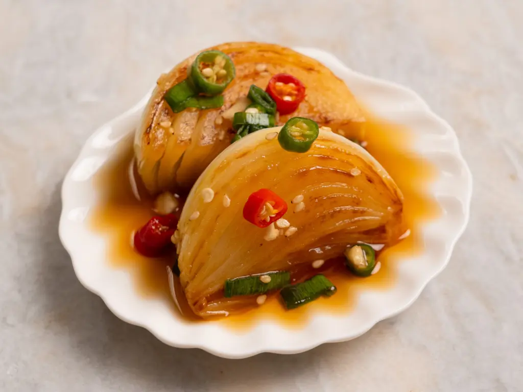 Korean Grilled Pickled Onions Banchan | Easy Jangajji Recipe Korean Grilled Pickled Onions Banchan | Easy Jangajji Recipe