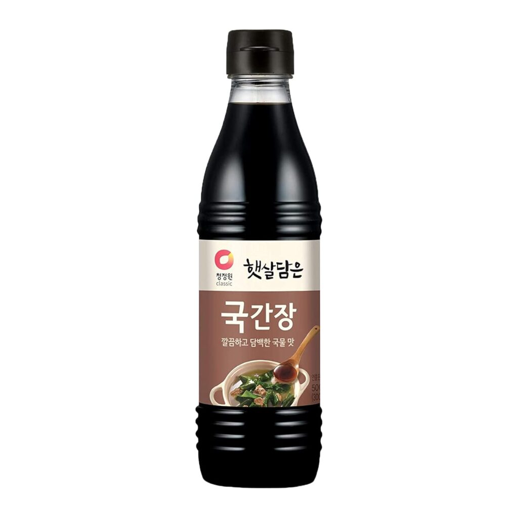 Korean soup soy sauce, guk ganjang, chungjungone