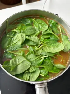 clam spinach doenjang soup