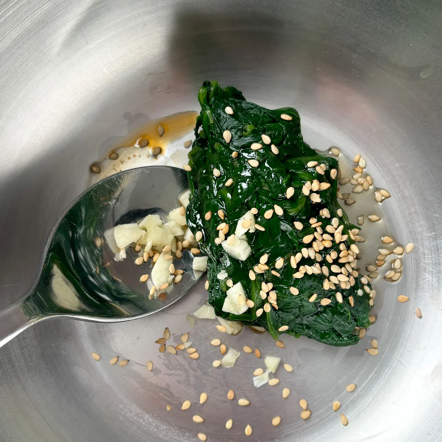 spinach banchan muchim