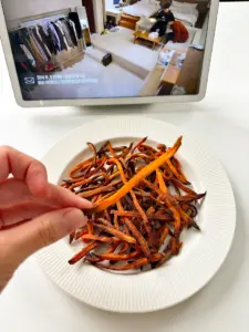 Korean sweet potato sticks in air fryer