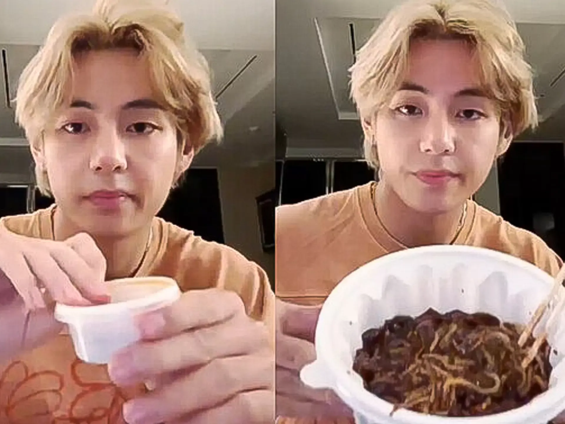 bts v's favorite food