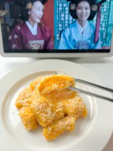 pumpkin injeolmi, hobak tteok