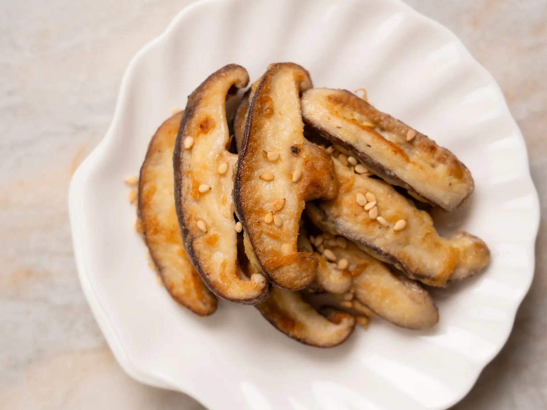 Korean Shiitake Mushroom Banchan: Best Pyogo Beoseot Bokkeum shiitake mushroom banchan, stir fried mushroom