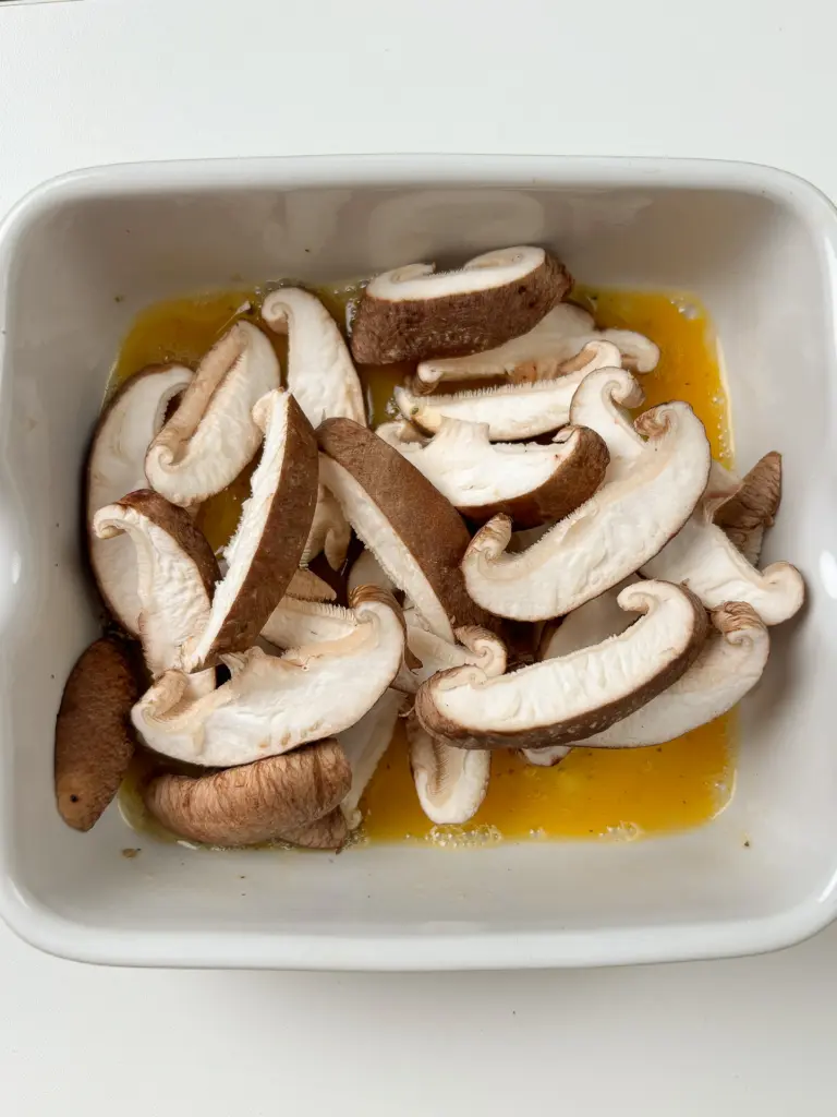 shiitake mushroom banchan, stir fried mushroom