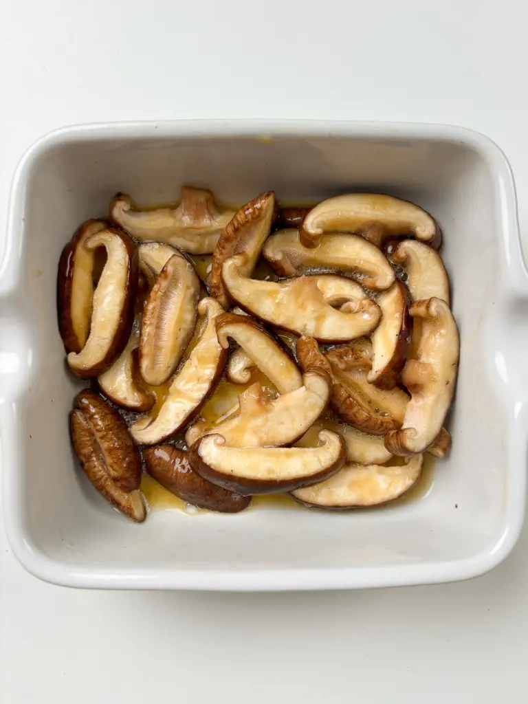 shiitake mushroom banchan, stir fried mushroom