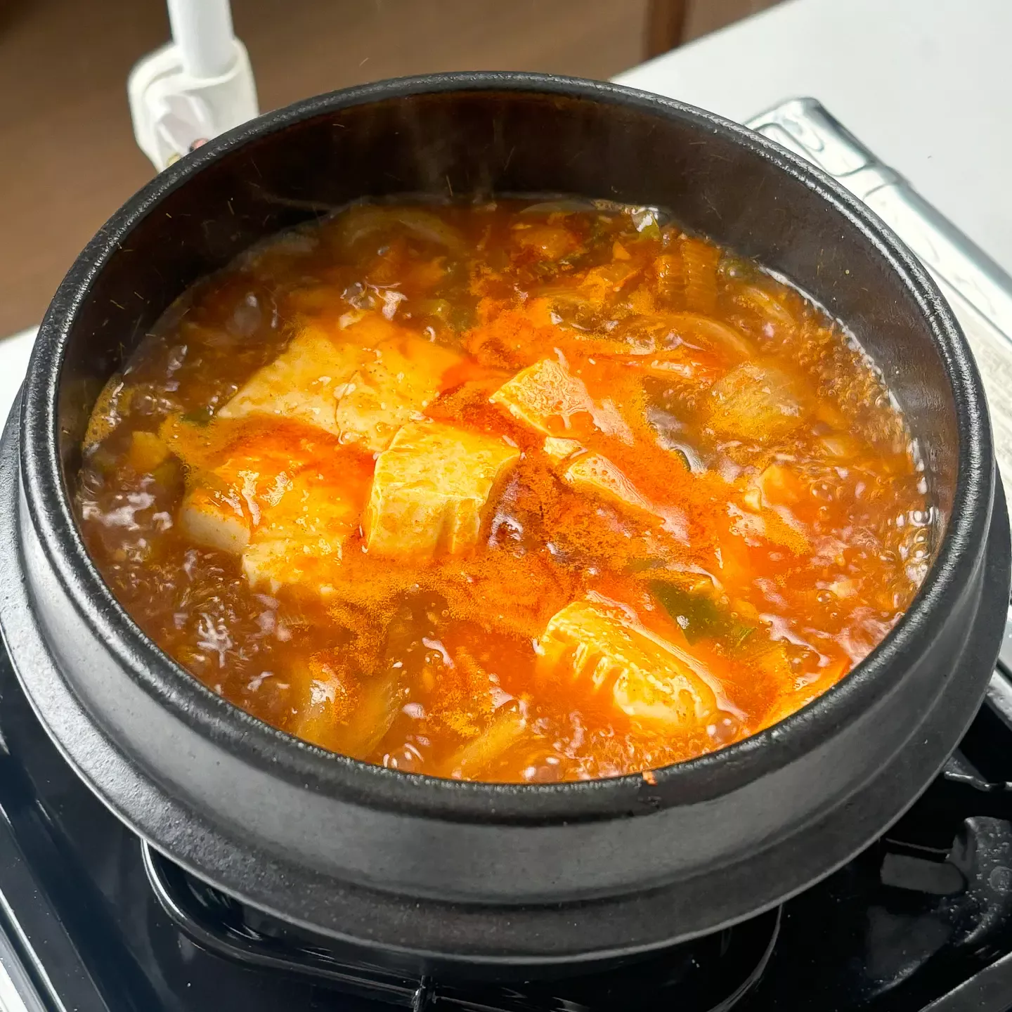 Easy Korean Seafood Sundubu Jjigae with Clams & Shrimp seafood sundubu jjigae recipe