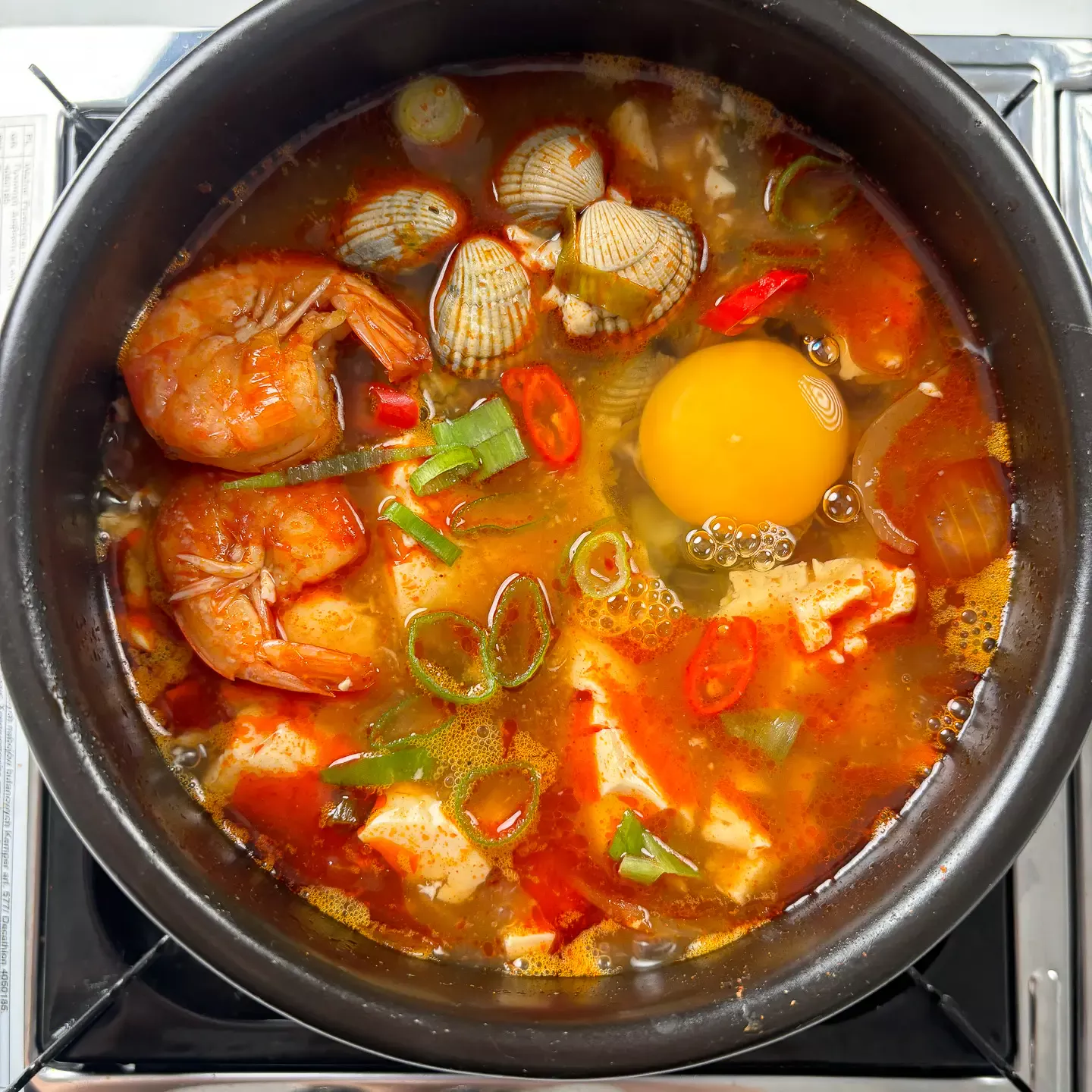 Easy Korean Seafood Sundubu Jjigae with Clams & Shrimp seafood sundubu jjigae recipe