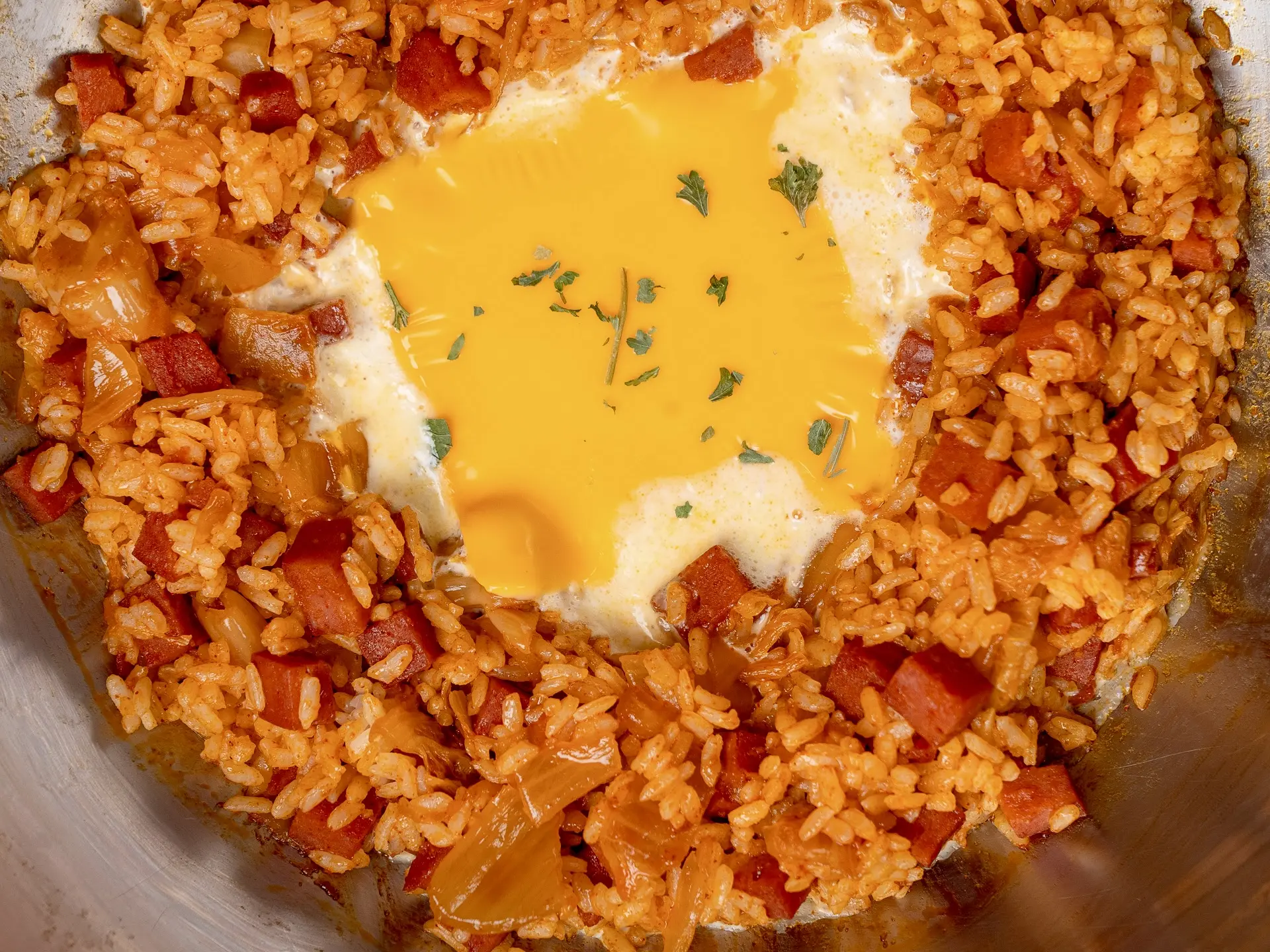 Cream Kimchi Fried Rice, Bokkeumbap, easy recipe