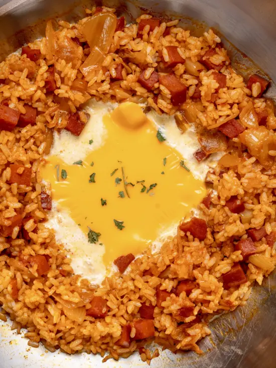 Cream Kimchi Fried Rice, Bokkeumbap, easy recipe