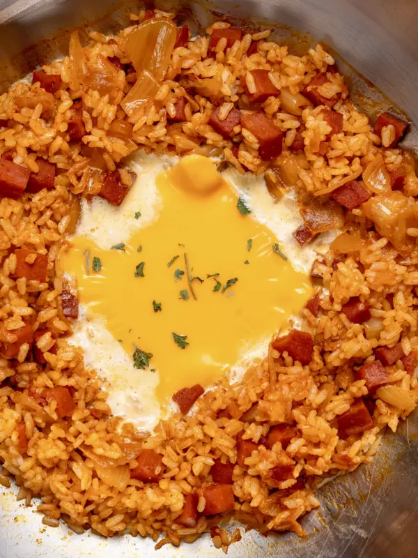 Cream Kimchi Fried Rice, Bokkeumbap, easy recipe