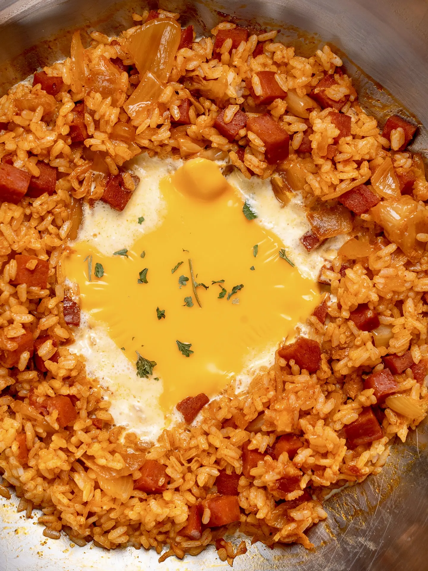 Cream Kimchi Fried Rice, Bokkeumbap, easy recipe