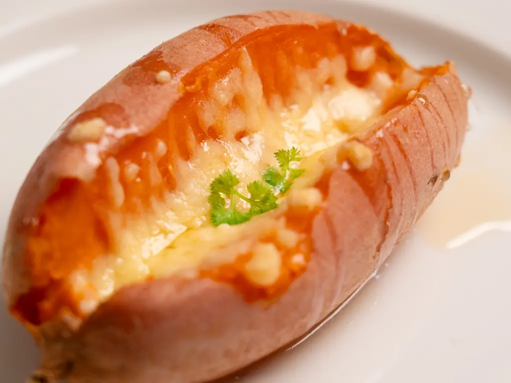 10Minute Microwave Sweet Potato with Korean Honey Butter microwave sweet potato with honey butter