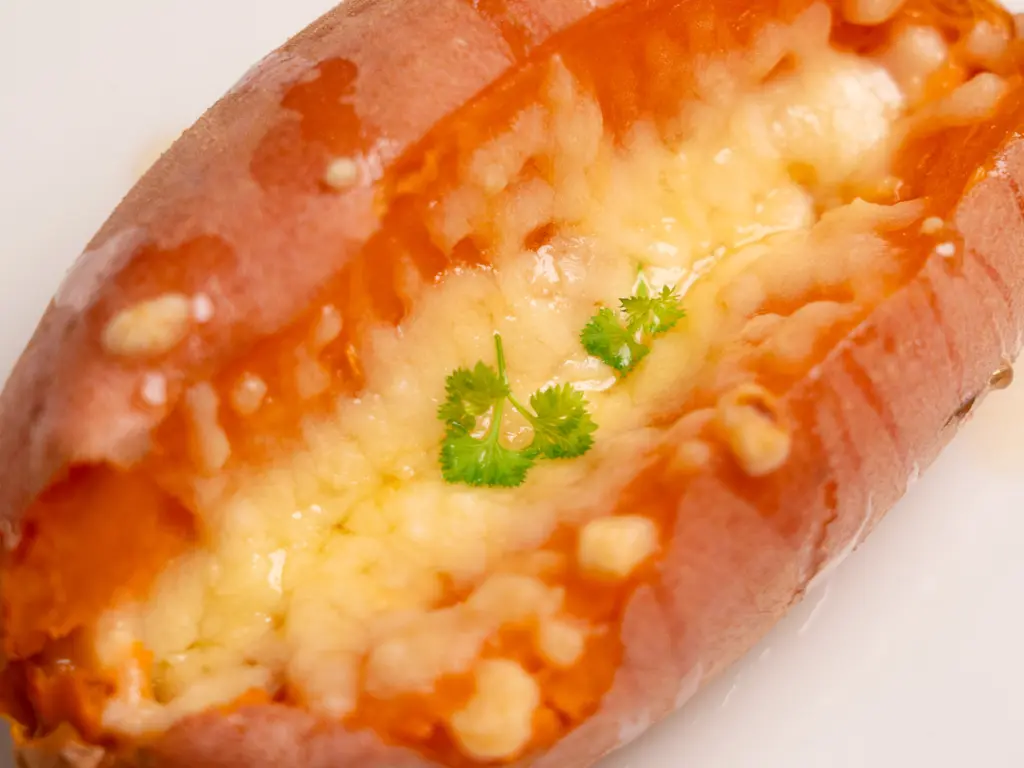 10Minute Microwave Sweet Potato with Korean Honey Butter microwave sweet potato with honey butter