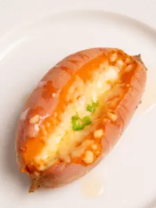 microwave sweet potato with honey butter