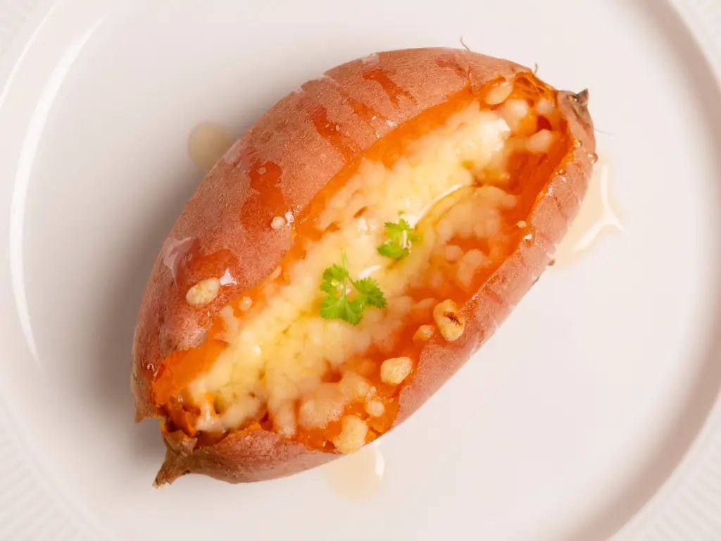 10Minute Microwave Sweet Potato with Korean Honey Butter microwave sweet potato with honey butter