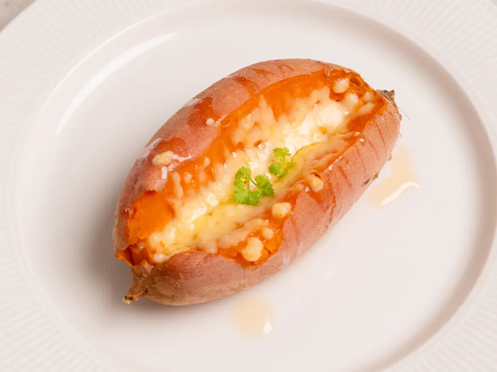 10Minute Microwave Sweet Potato with Korean Honey Butter microwave sweet potato with honey butter