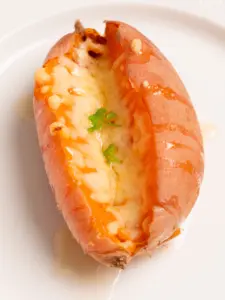 microwave sweet potato with honey butter