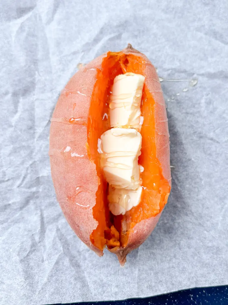 10Minute Microwave Sweet Potato with Korean Honey Butter microwave sweet potato with honey butter