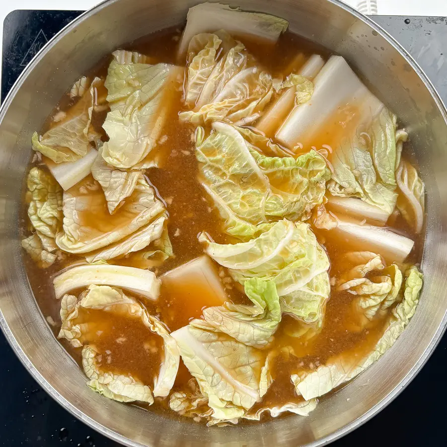 napa cabbage soup, korean soybean paste soup recipe, korean comfort food, doenjang guk