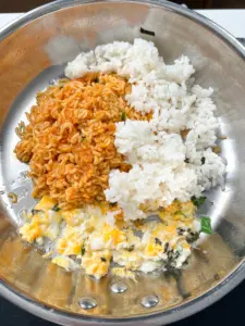 cup ramen fried rice, shin ramyun