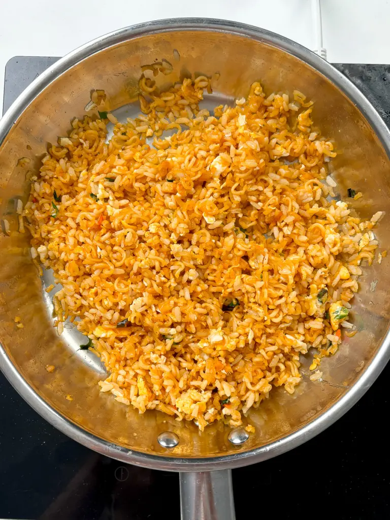 cup ramen fried rice, shin ramyun
