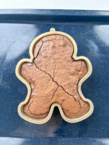 Easy Christmas Brownie Recipe, fudgy Gingerbread Man Brownie, christmas dessert
