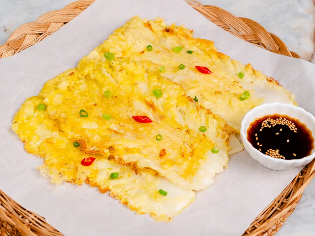 Napa cabbage pancake recipe, Korean vegetable pancake, vegan Korean pancake recipe