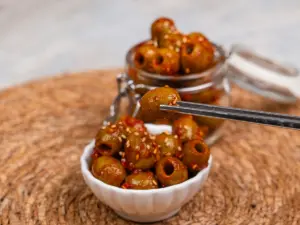 Viral Olive Kimchi: 3-Minute Easy Banchan for a Trendy Korean Side olive kimchi recipe, healthy banchan recipes, Korean side dish