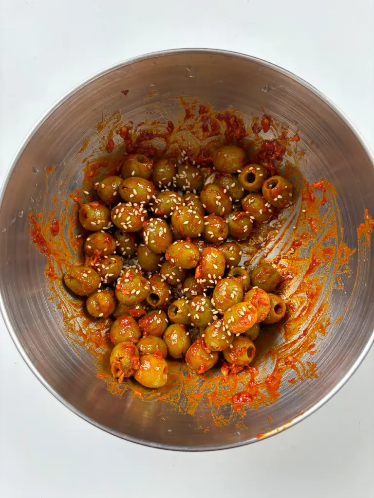 olive kimchi recipe, healthy banchan recipes, Korean side dish