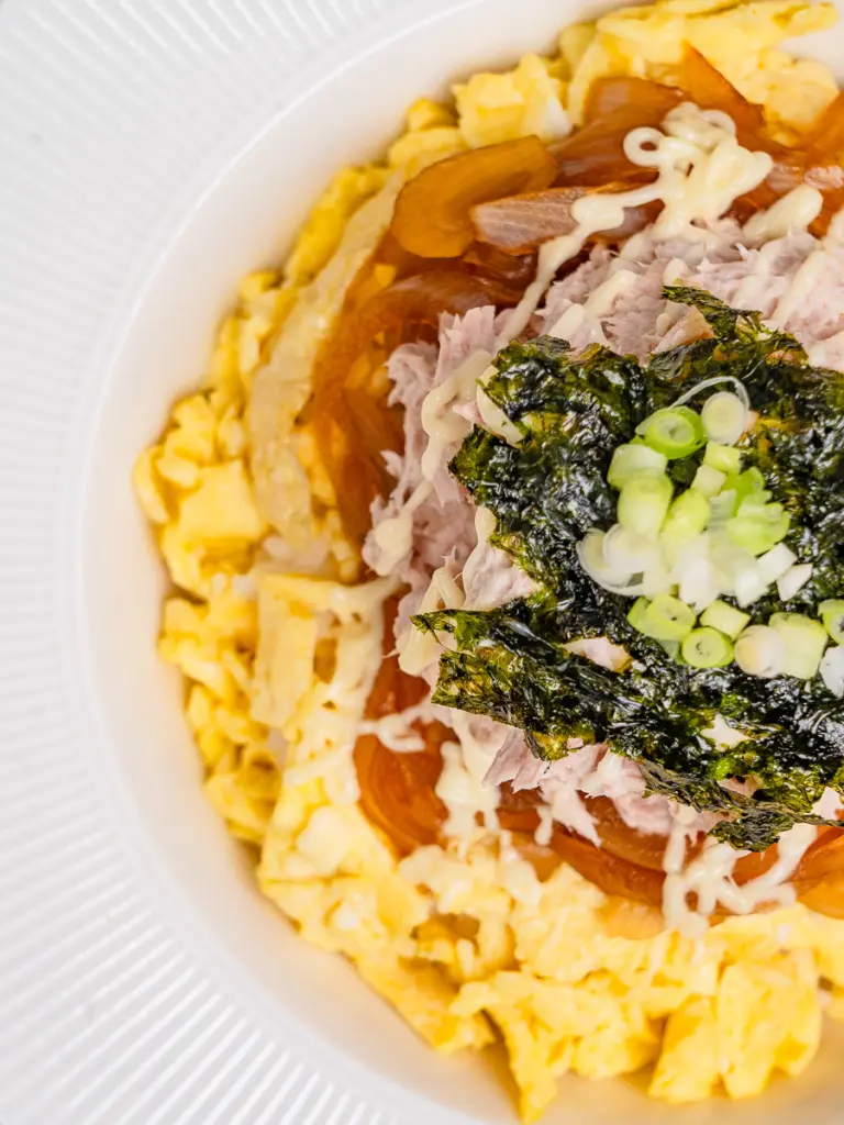 Tuna mayo rice bowl, Tuna mayo deopbap, Korean rice bowl recipe