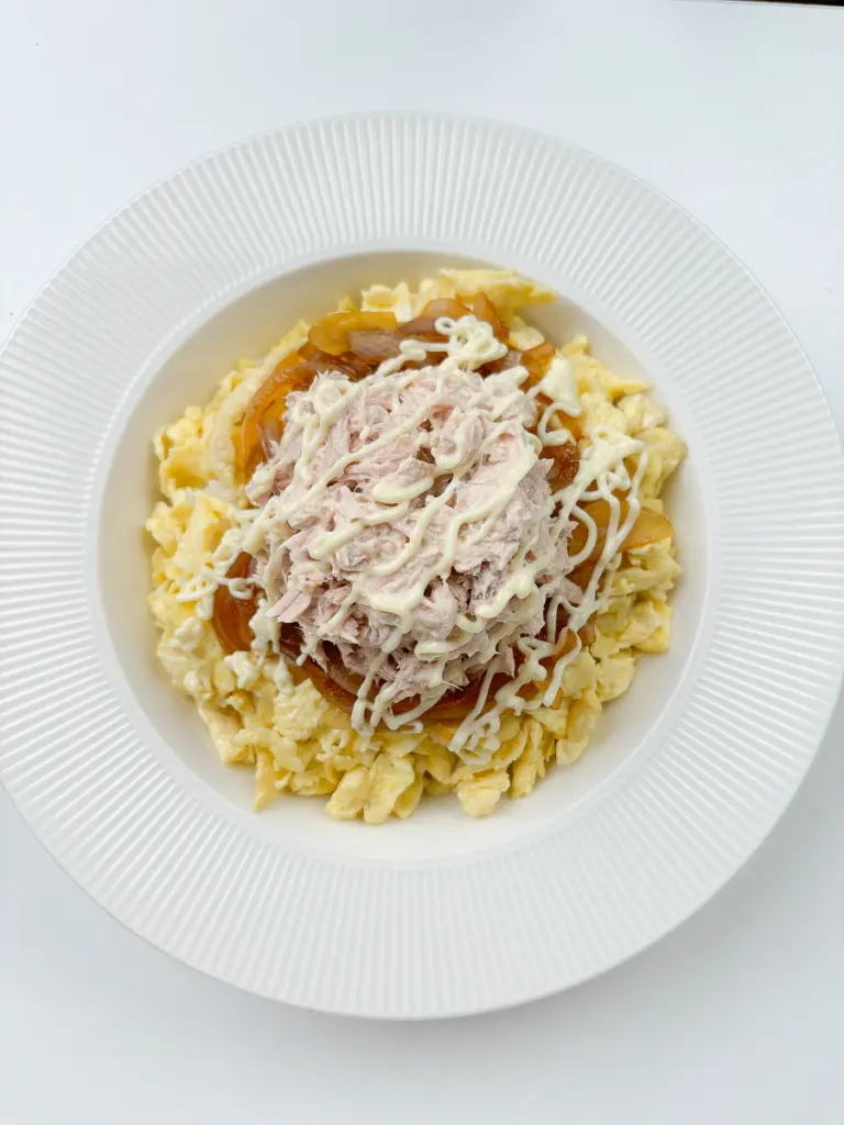 Tuna mayo rice bowl, Tuna mayo deopbap, Korean rice bowl