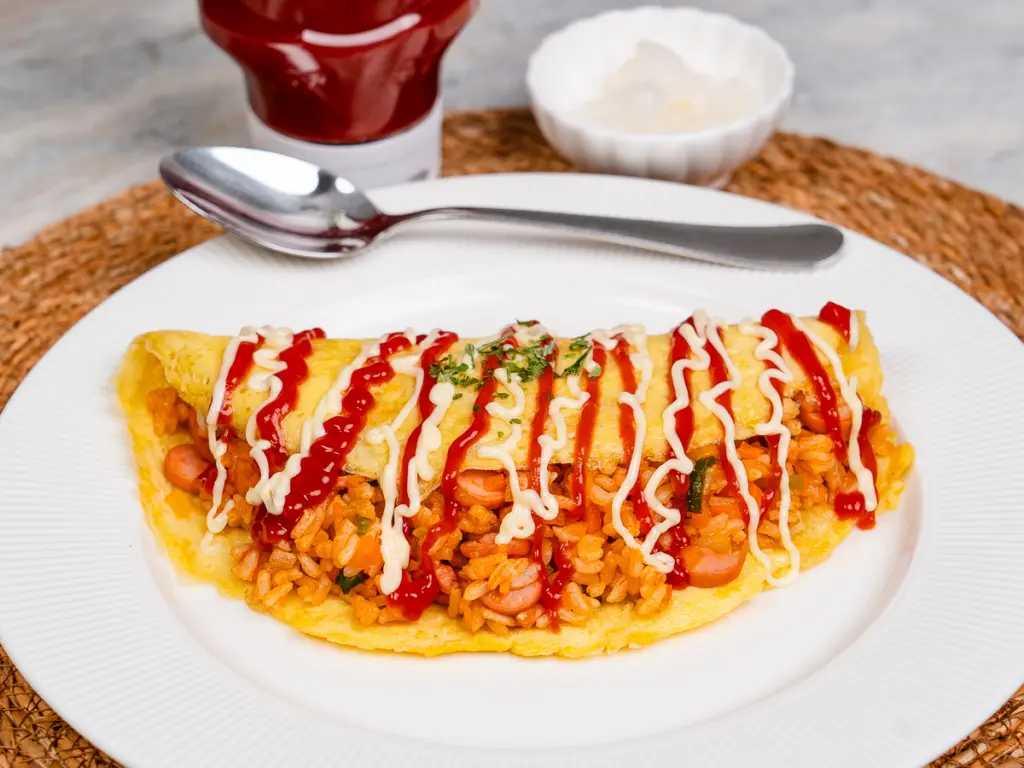 Easy Omurice: Omelet Rice Featuring Ketchup Fried Rice omurice recipe, omelet rice recipe, ketchup fried rice