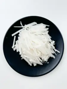 Korean radish side dish, Mu Namul recipe, Korean radish with perilla seeds