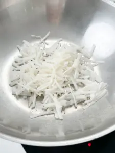 Korean radish side dish, Mu Namul recipe, Korean radish with perilla seeds