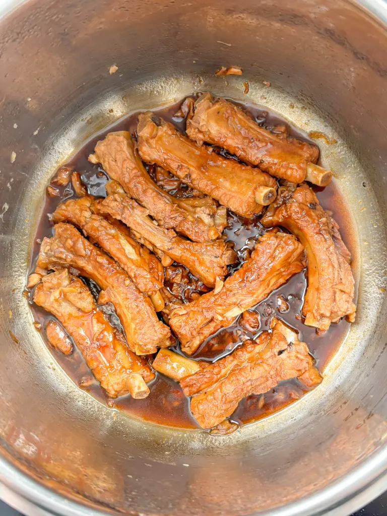 Korean Pork Ribs: Super Tender Sweet Soy Sauce Braised Ribs Sweet Korean pork ribs, braised pork ribs, pressure cooker pork ribs recipe