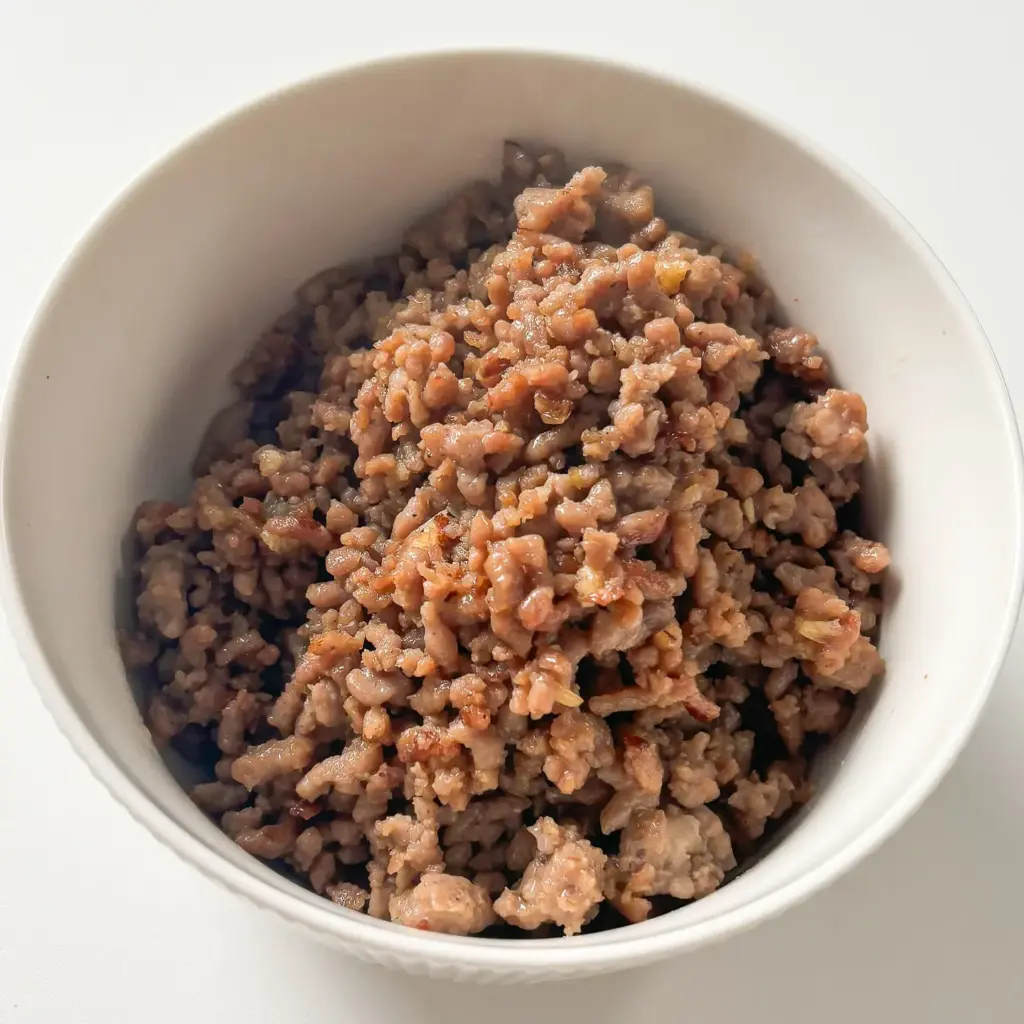 stir fried minced meat for authentic Korean bibimbap recipe