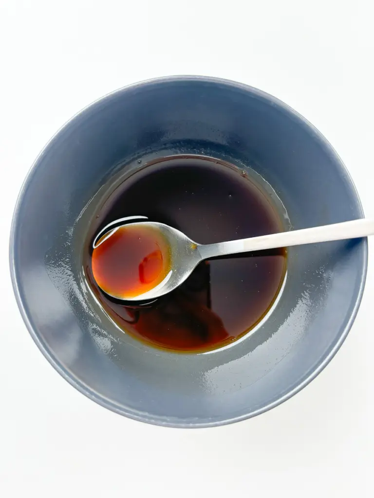Sauce bowl with soy sauce oyster sauce mirin and maesil cheong plum extract