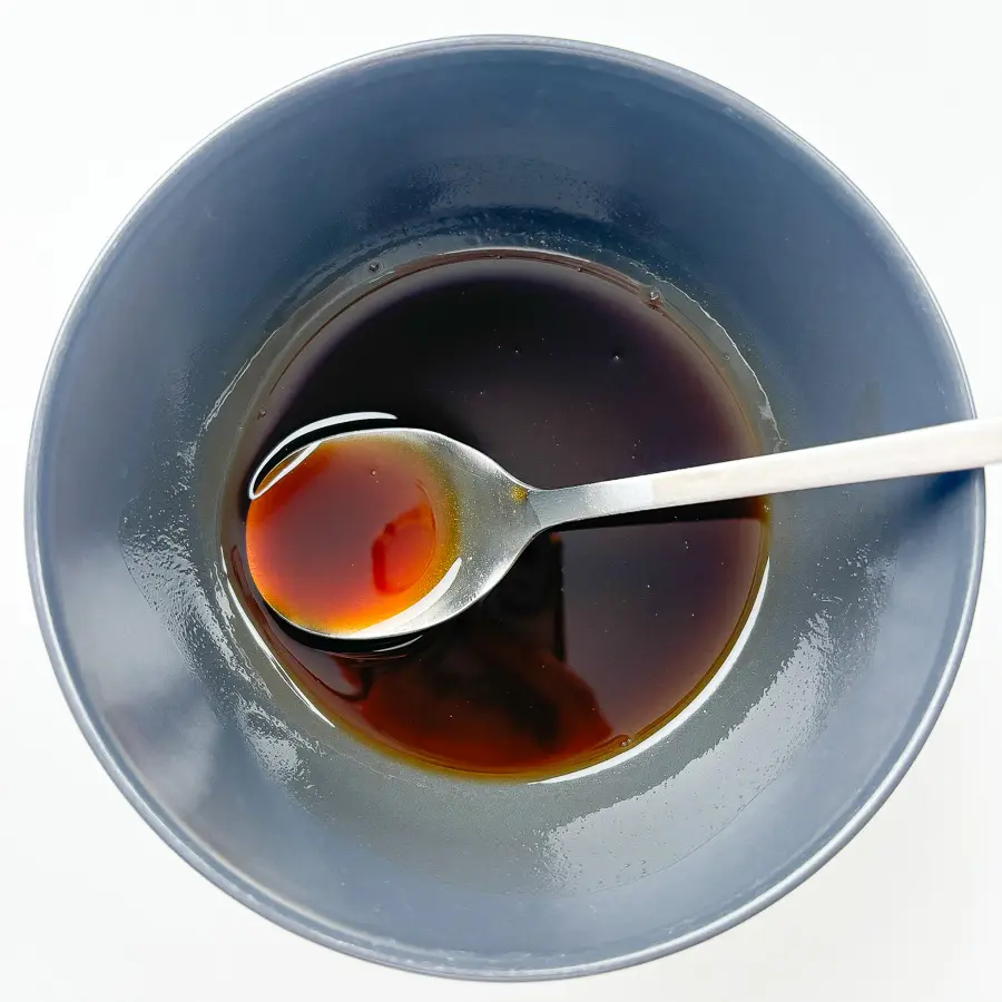 Sauce bowl with soy sauce oyster sauce mirin and maesil cheong plum extract