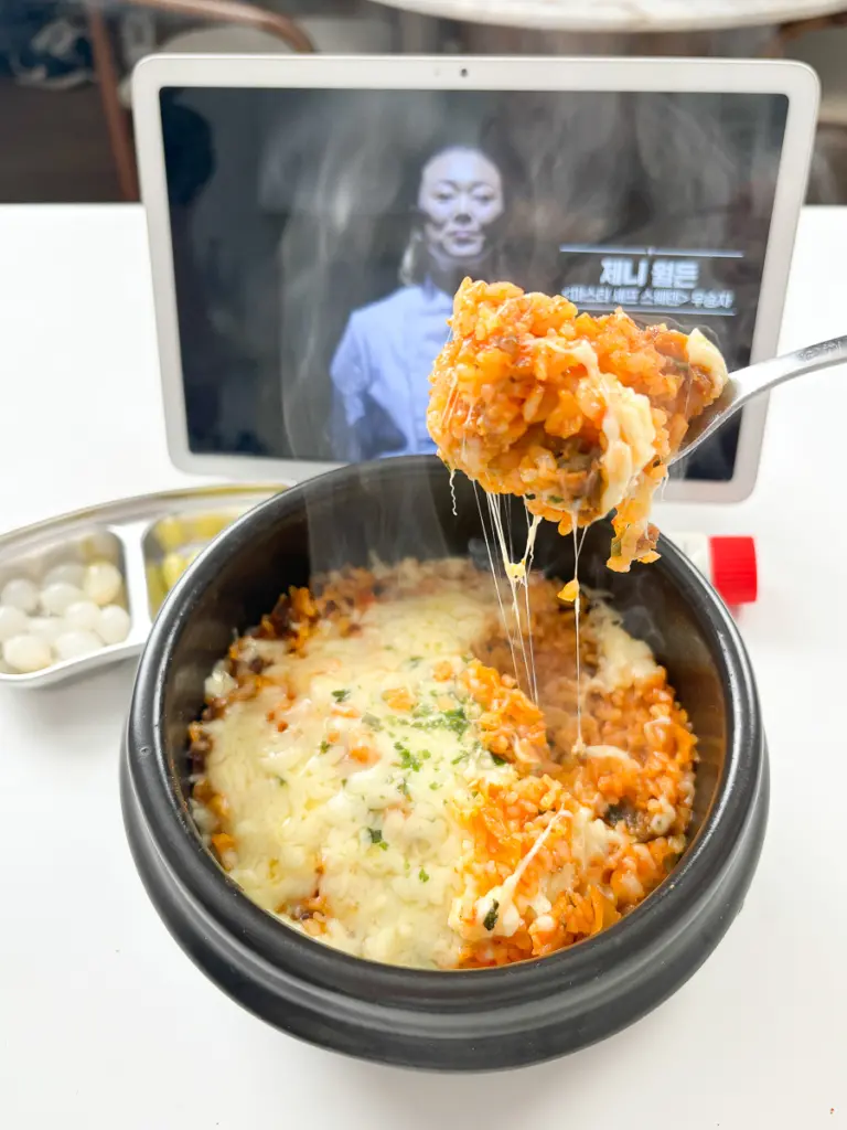 cheese mandu rice, Korean mandu rice bowl, dumpling rice recipe