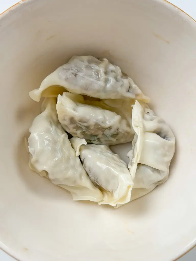 cheese mandu rice, Korean mandu rice bowl, dumpling rice recipe