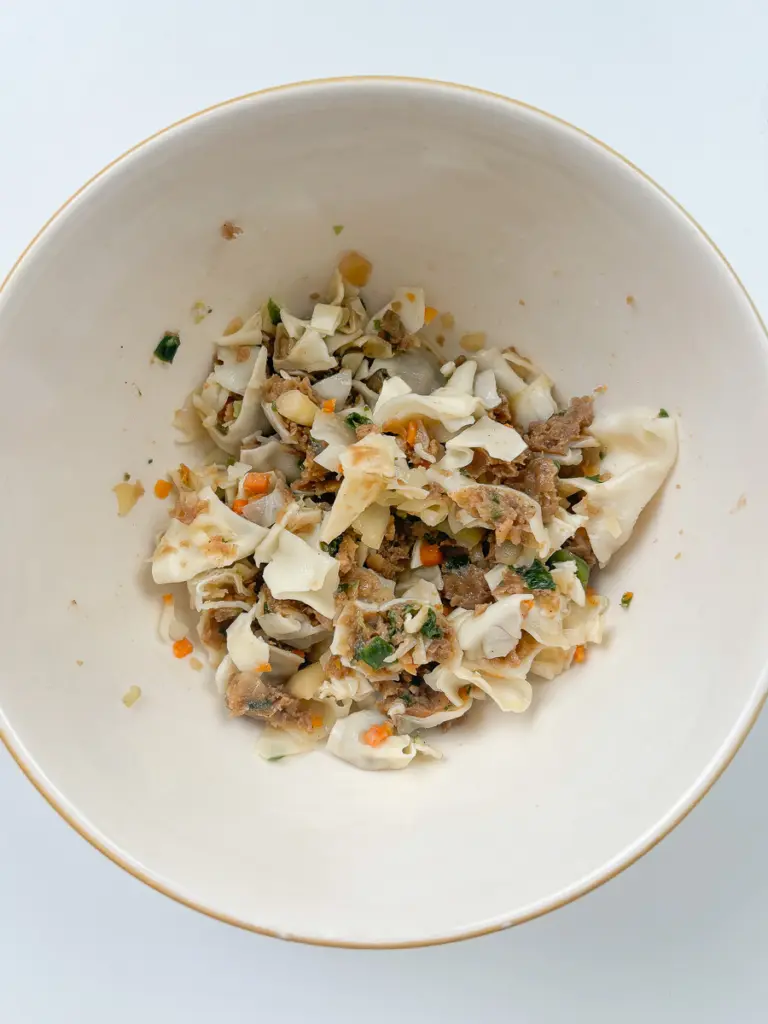 cheese mandu rice, Korean mandu rice bowl, dumpling rice recipe