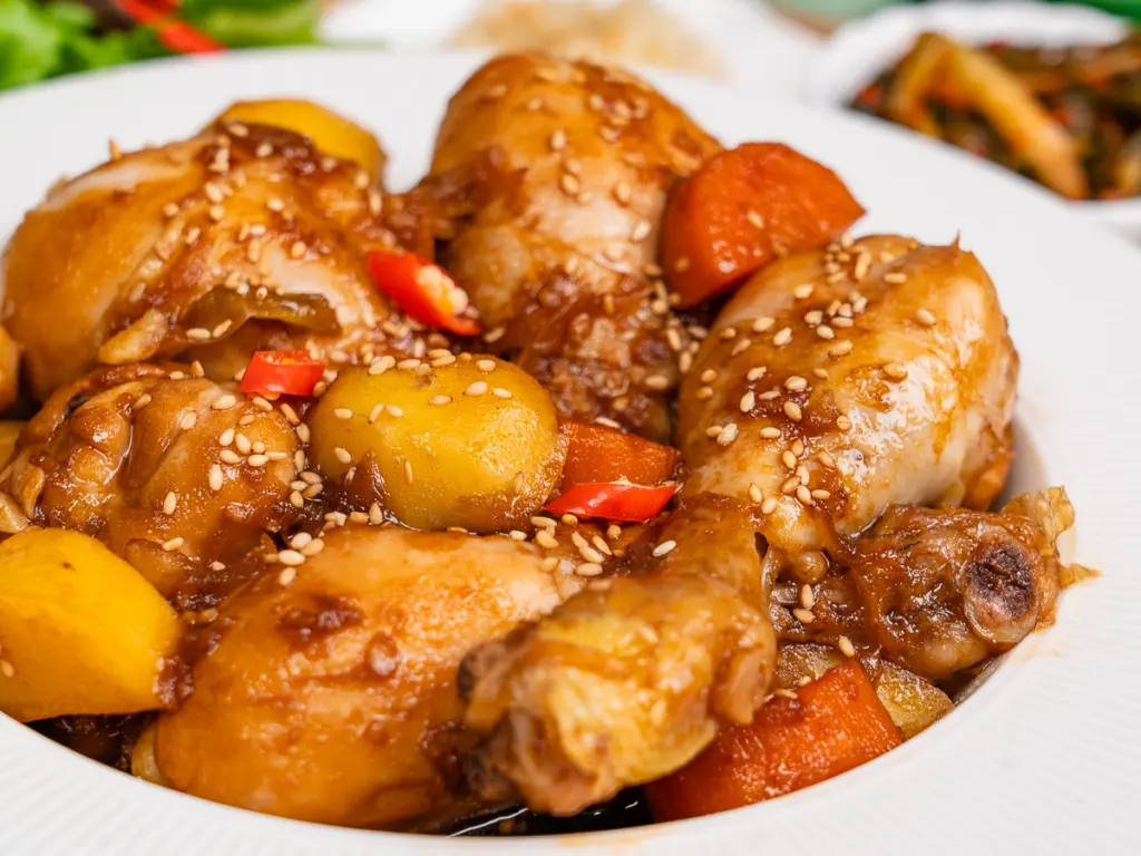 Jjimdak recipe, Korean soy sauce braised chicken, andong jjimdak recipe