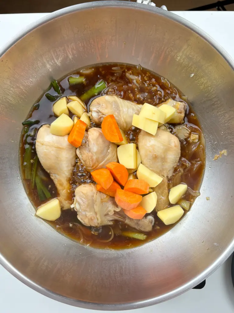 Jjimdak recipe, Korean soy sauce braised chicken, andong jjimdak recipe