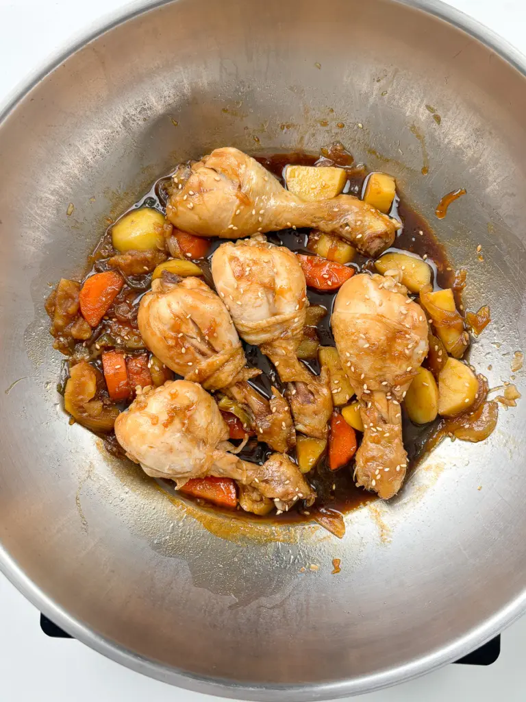 Jjimdak recipe, Korean soy sauce braised chicken, andong jjimdak recipe