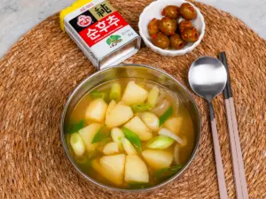 Korean potato soup recipe, easy Korean soup recipe, potato soup without cream