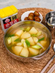 Korean potato soup recipe, easy Korean soup recipe, potato soup without cream