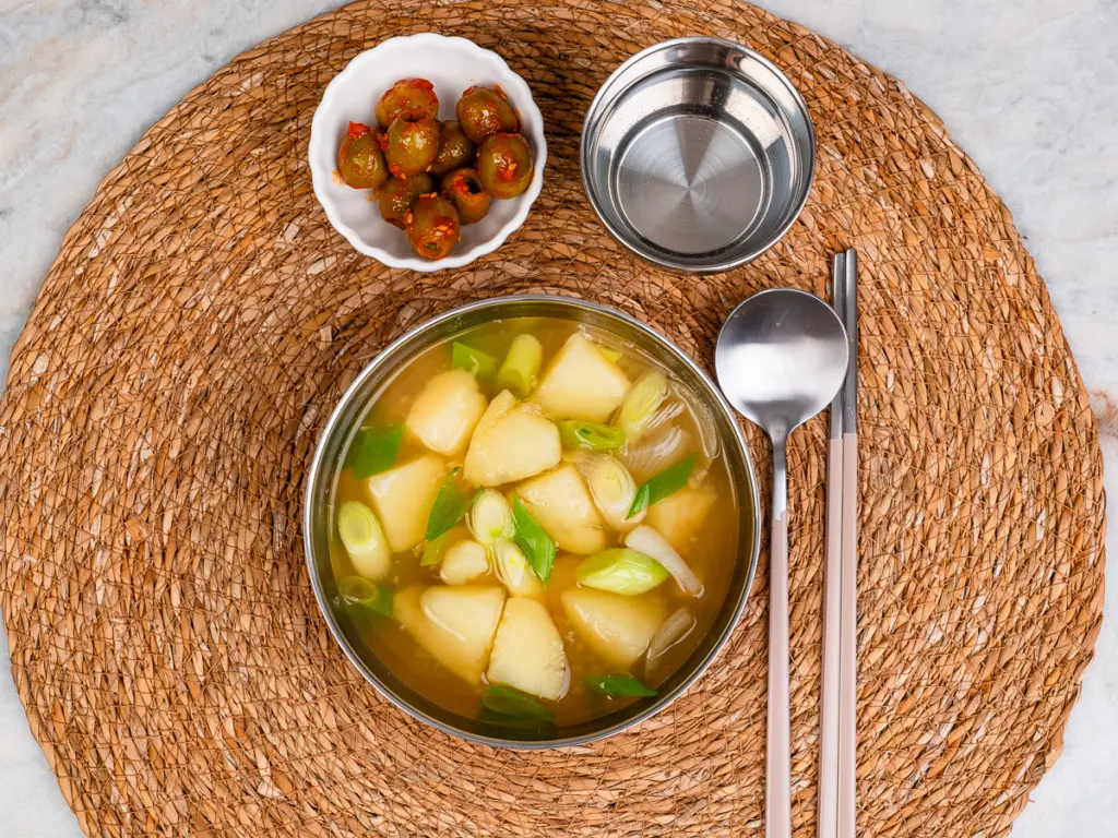15-Minute Easy Korean Potato Soup Recipe (Gamja guk): No Cream! Korean potato soup recipe, easy Korean soup recipe, potato soup without cream