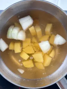 Korean potato soup recipe, easy Korean soup recipe, potato soup without cream